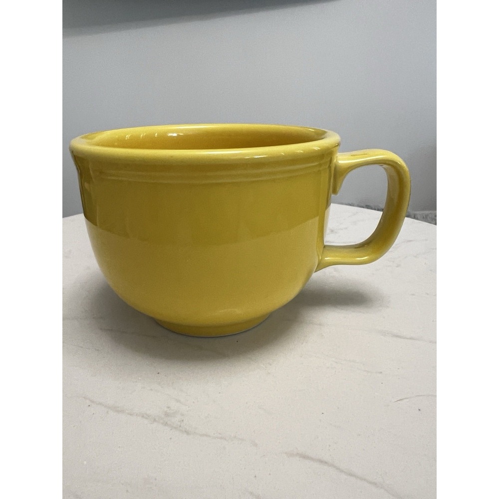 Vintage Fiesta Ware Sunflower Yellow Jumbo Cup Soup Mug Homer Laughlin